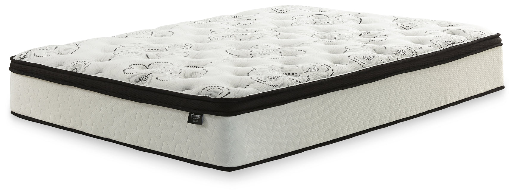 Chime 12 Inch Hybrid White California King Mattress & Foundation Set - Ornate Home