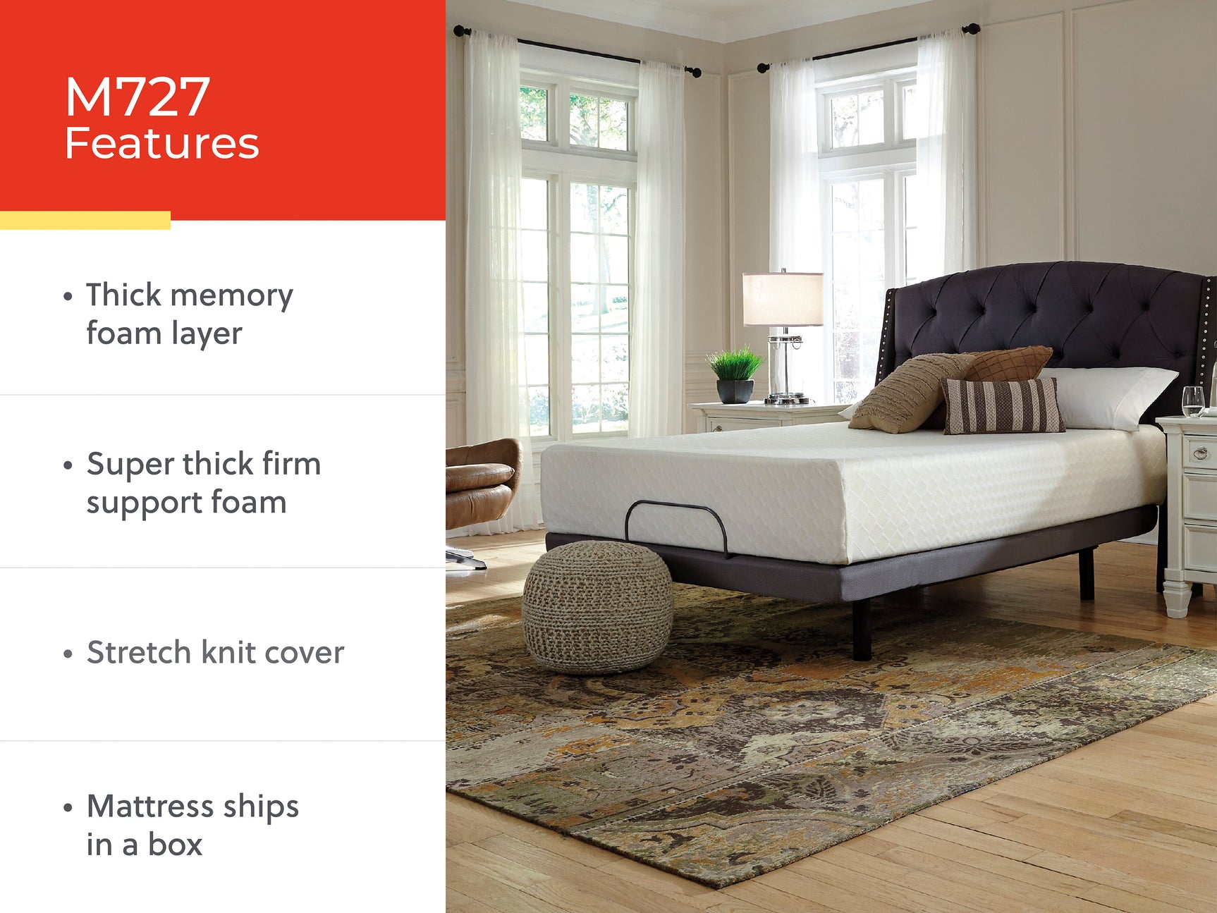 Chime 12 Inch Memory Foam Full Mattress in a Box - Ornate Home