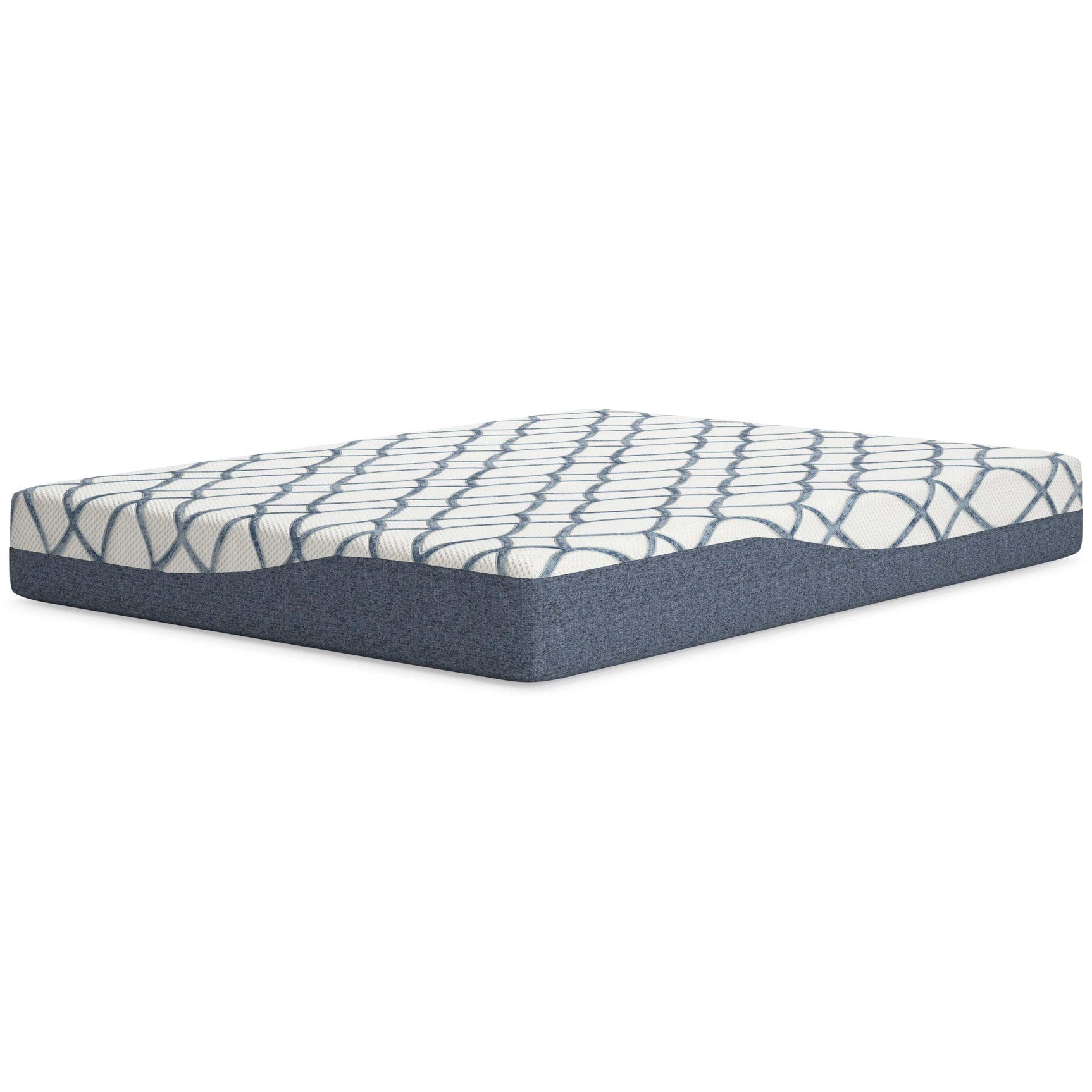 Chime Elite 2.0 White/Blue Memory Foam 10 Inch Mattress / Firm - Ornate Home