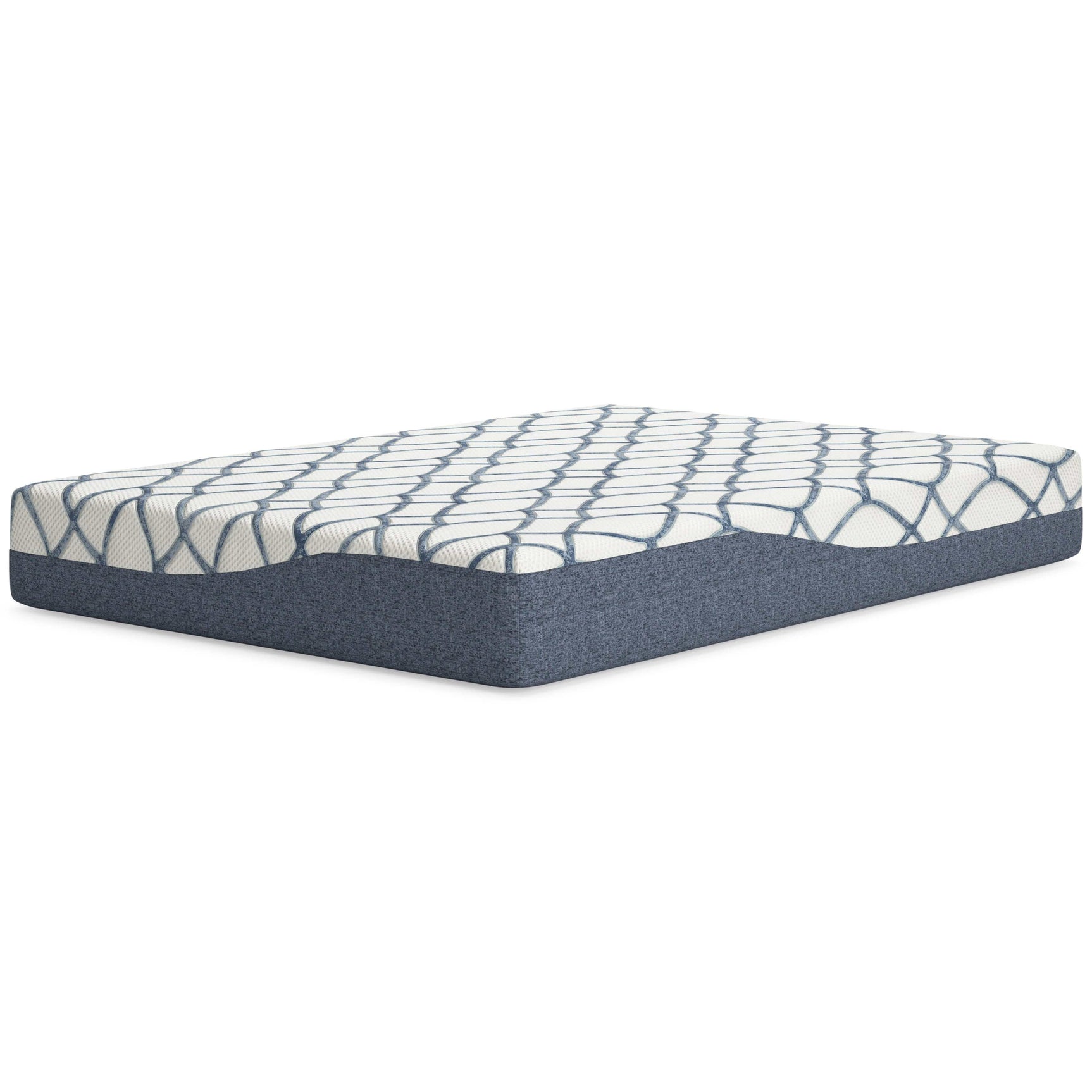 Chime Elite 2.0 White/Blue Memory Foam 10 Inch Mattress / Firm - Ornate Home