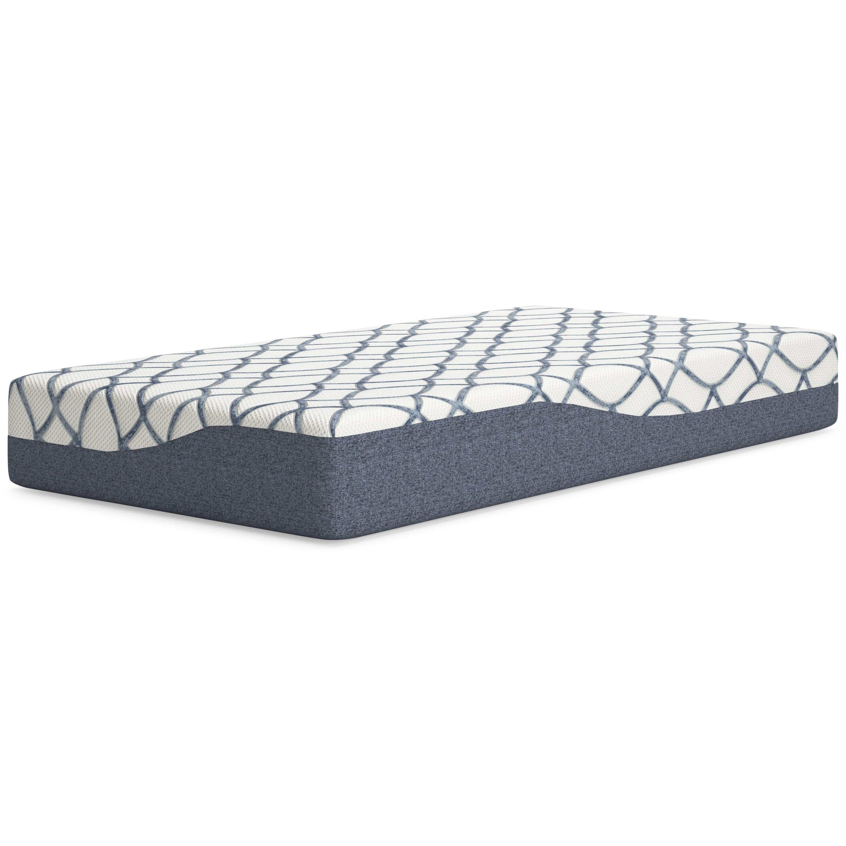 Chime Elite 2.0 White/Blue Memory Foam 10 Inch Mattress / Firm - Ornate Home