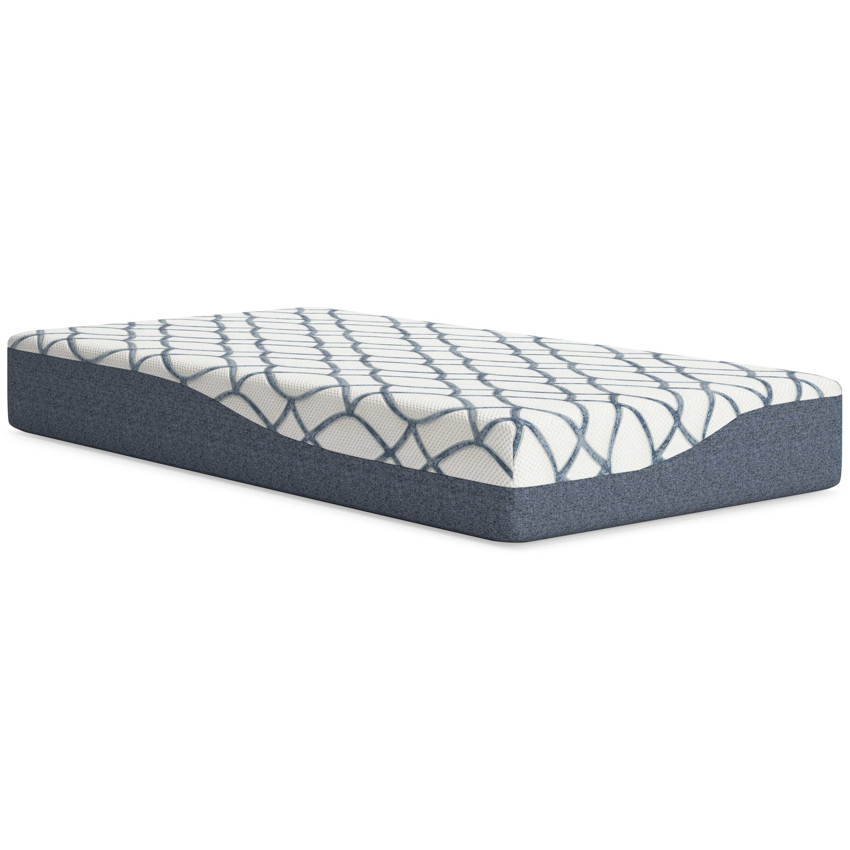 Chime Elite 2.0 White/Blue Memory Foam 10 Inch Mattress / Firm - Ornate Home