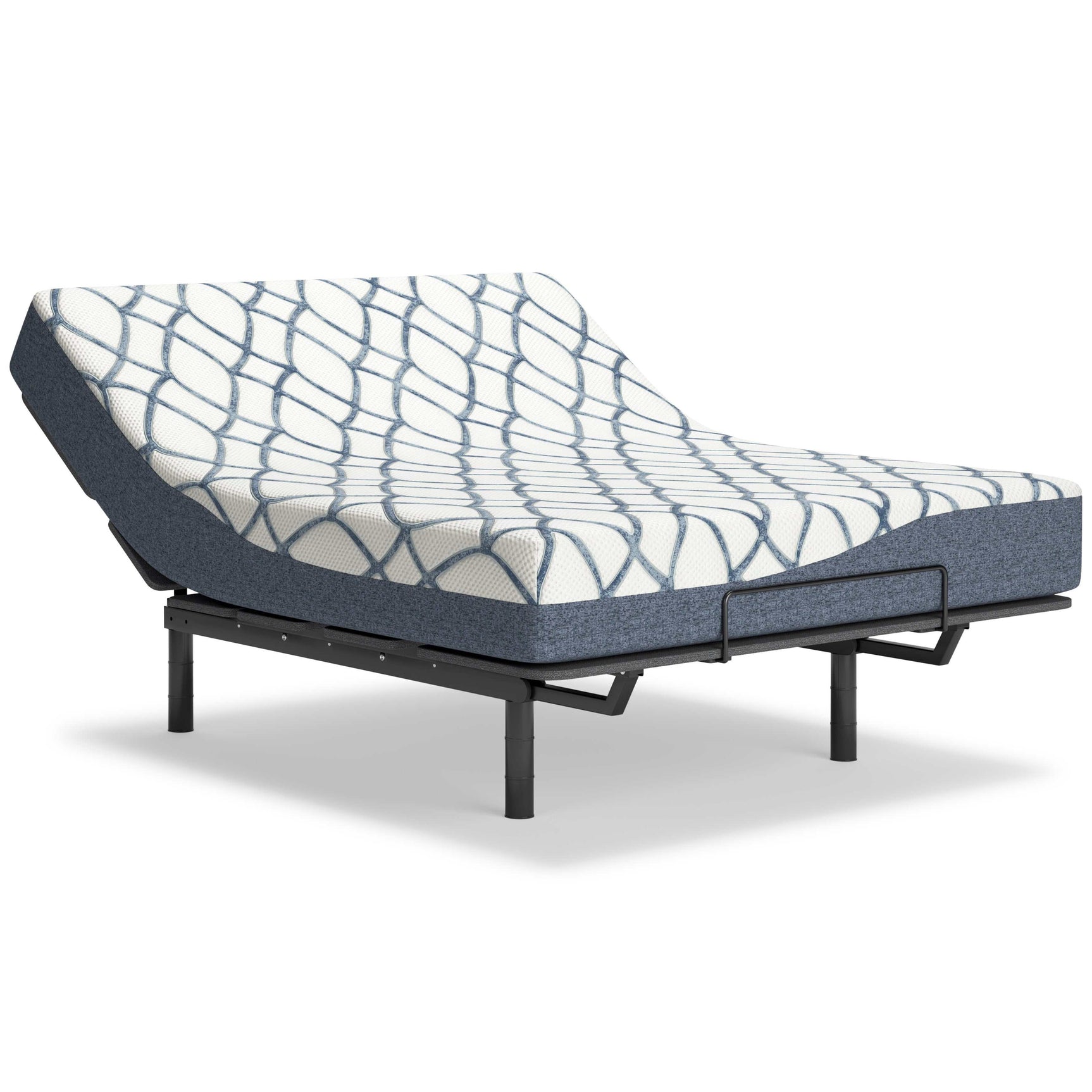 Chime Elite 2.0 White/Blue Memory Foam 10 Inch Mattress / Firm - Ornate Home