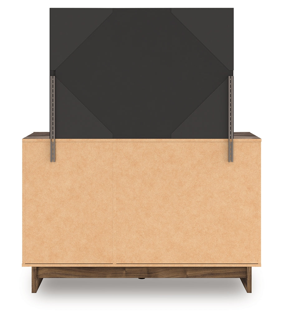 Chirason Brown Full Panel Platform Bed, Dresser and Mirror (Online Special Price) - Ornate Home