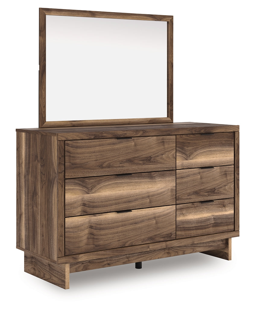 Chirason Brown Full Panel Storage Bed, Dresser and Mirror (Online Special Price) - Ornate Home