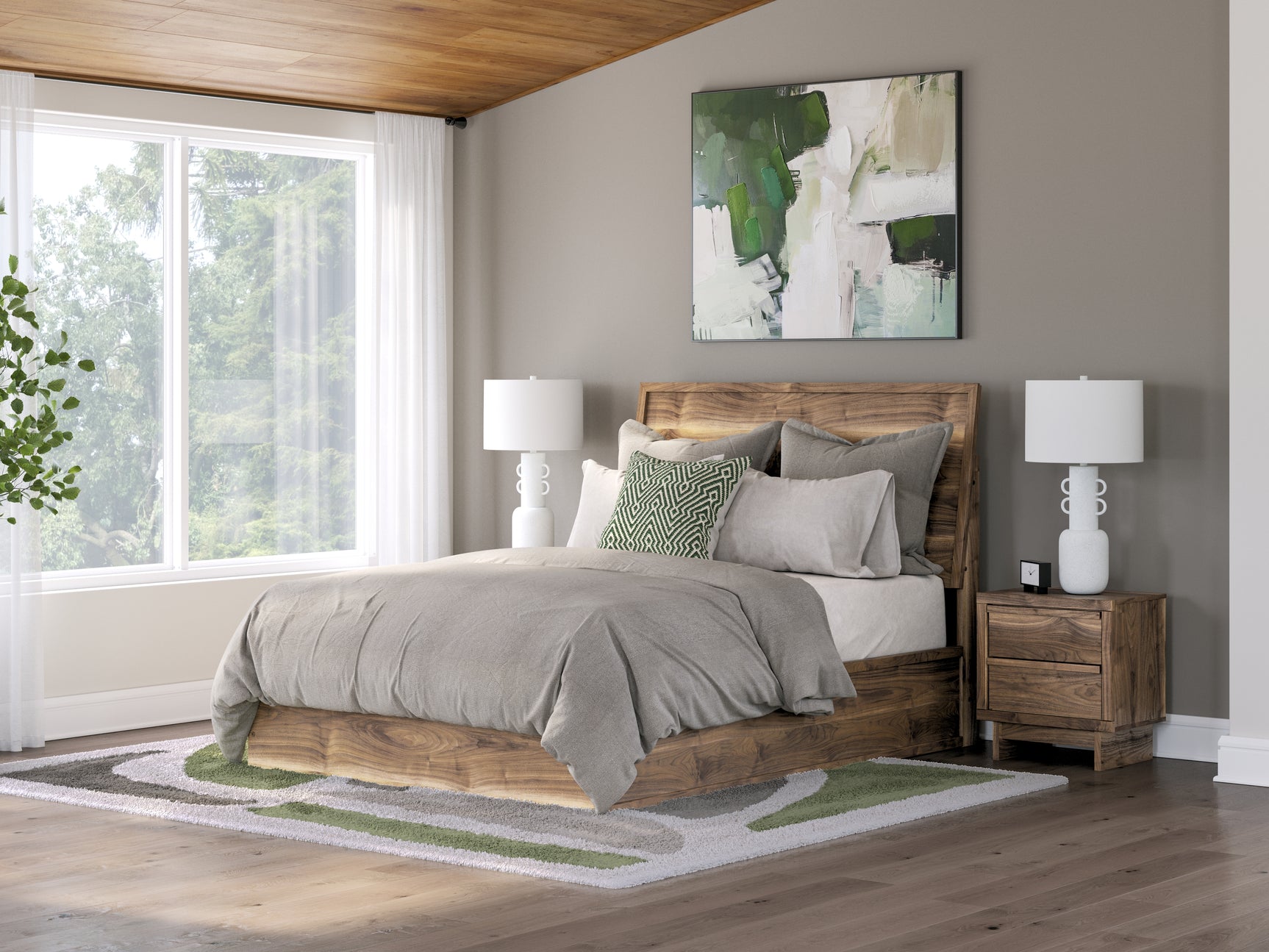 Chirason Brown Queen Panel Bed, Dresser and Mirror (Online Special Price) - Ornate Home