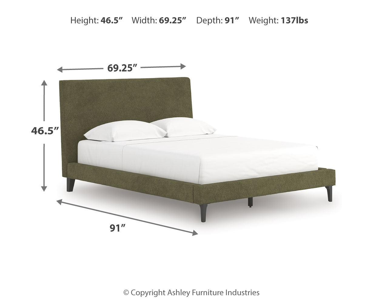 Chirason Brown/Sage Green Queen Upholstered Bed, Dresser and Mirror (Online Special Price) - Ornate Home