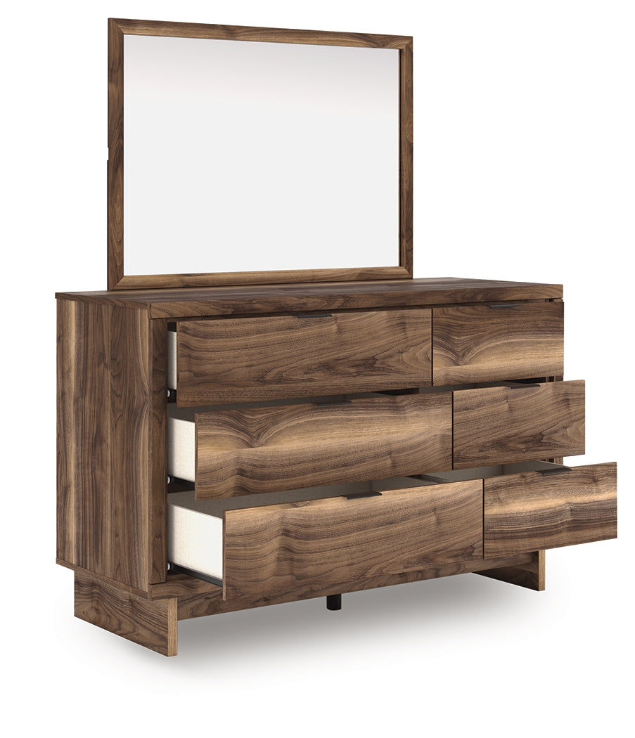 Chirason Brown Twin Panel Bed with Storage, Dresser and Mirror (Online Special Price) - Ornate Home