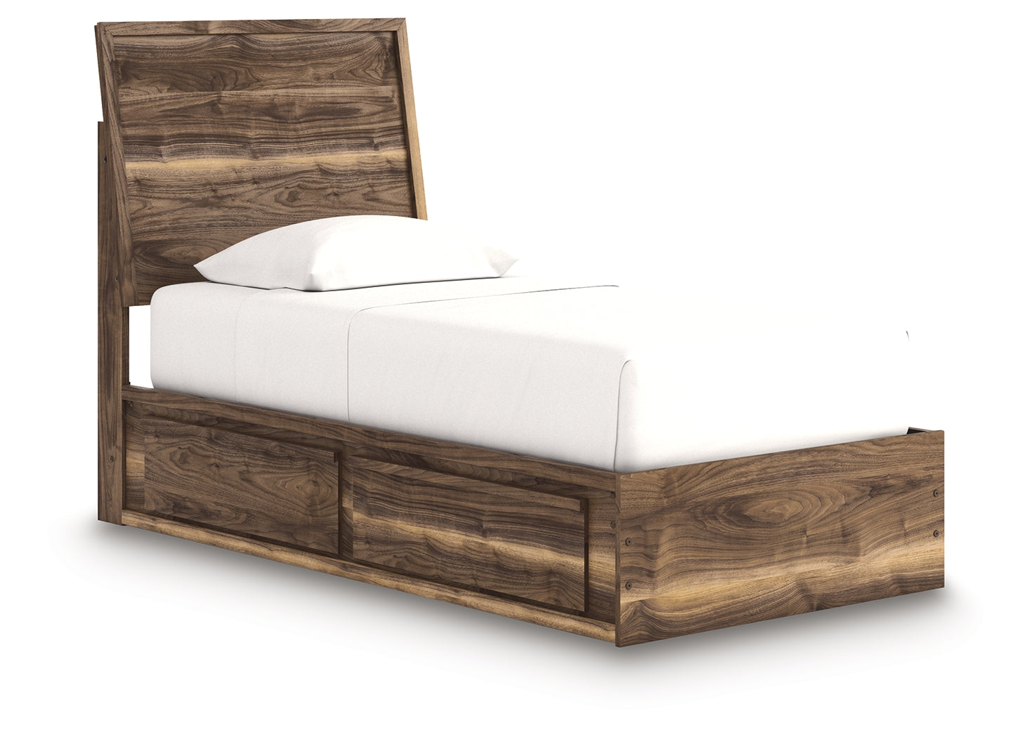 Chirason Brown Twin Panel Bed with Storage, Dresser and Mirror (Online Special Price) - Ornate Home