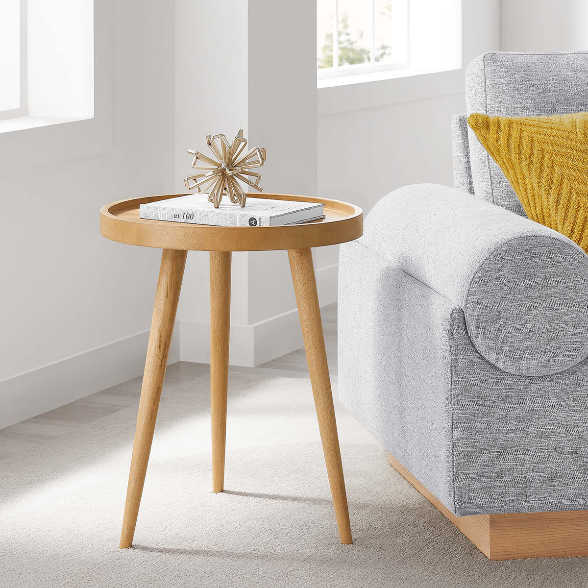 Chiro Natural Round Wood Side Table - Ornate Home