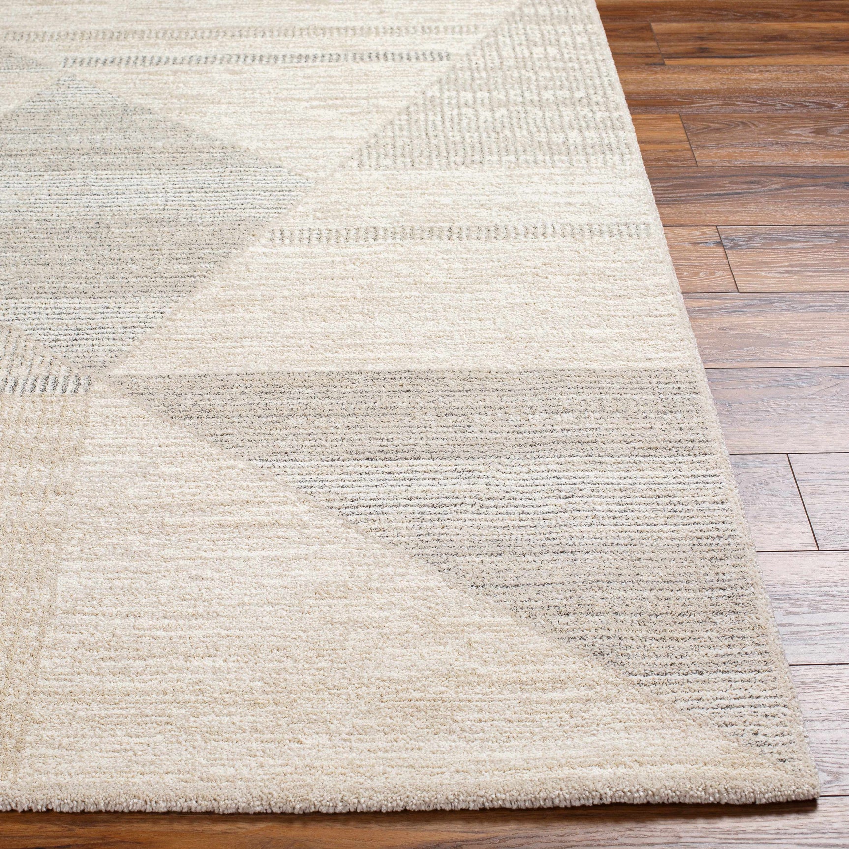 Chizu Geometric Neutral Luxe Rug - Ornate Home