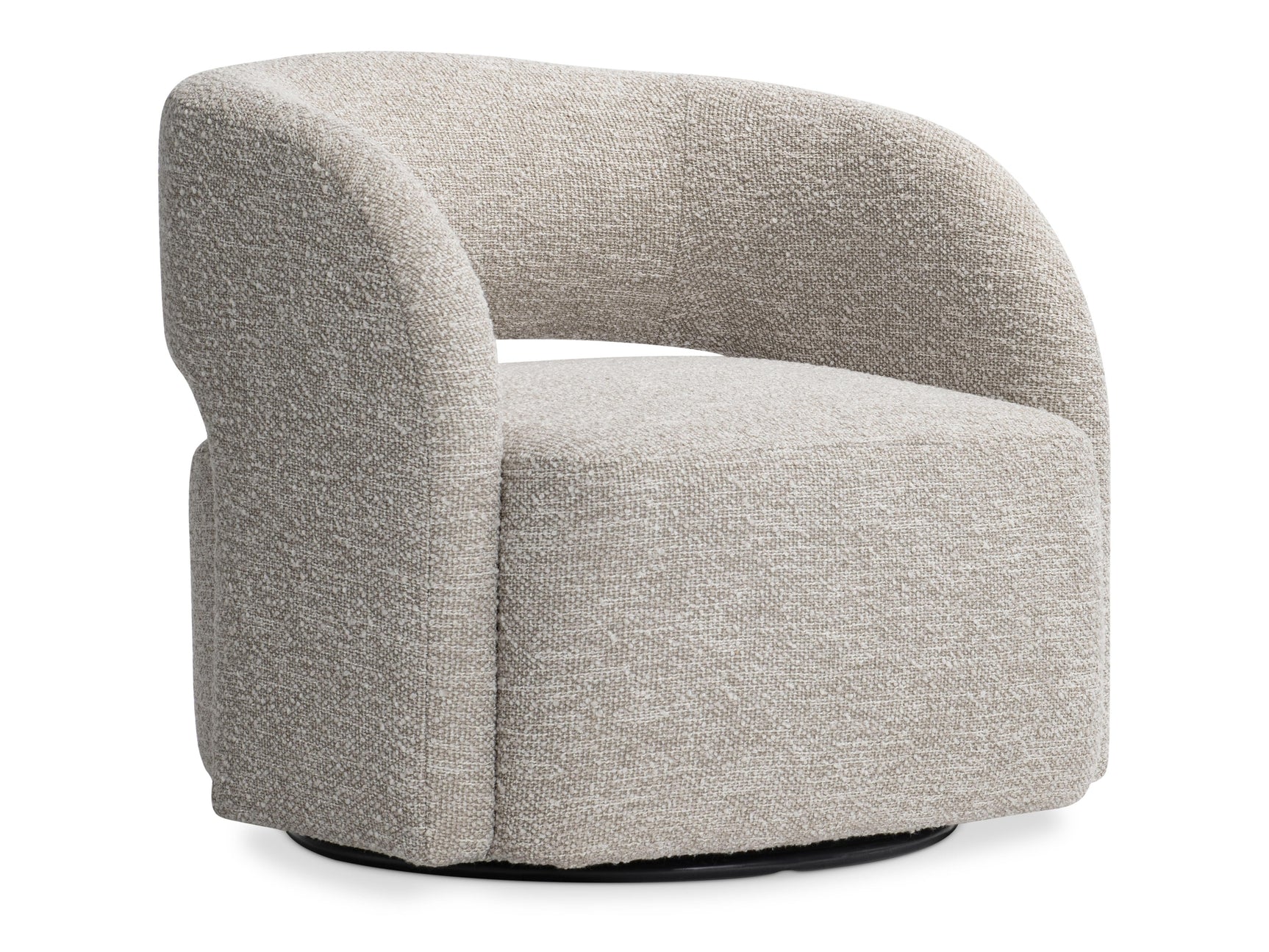 Chloe Beige/Tan Fabric Swivel Chair - Ornate Home