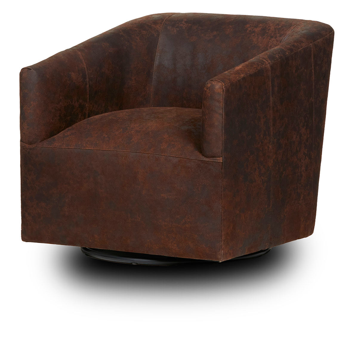 Chloe Dark Brown Swivel Accent Chair - Ornate Home