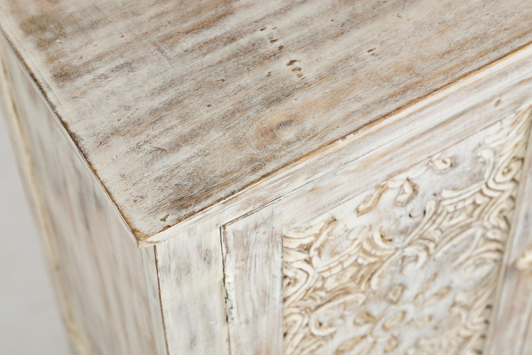 Chloe Weathered White Accent Chest - Ornate Home