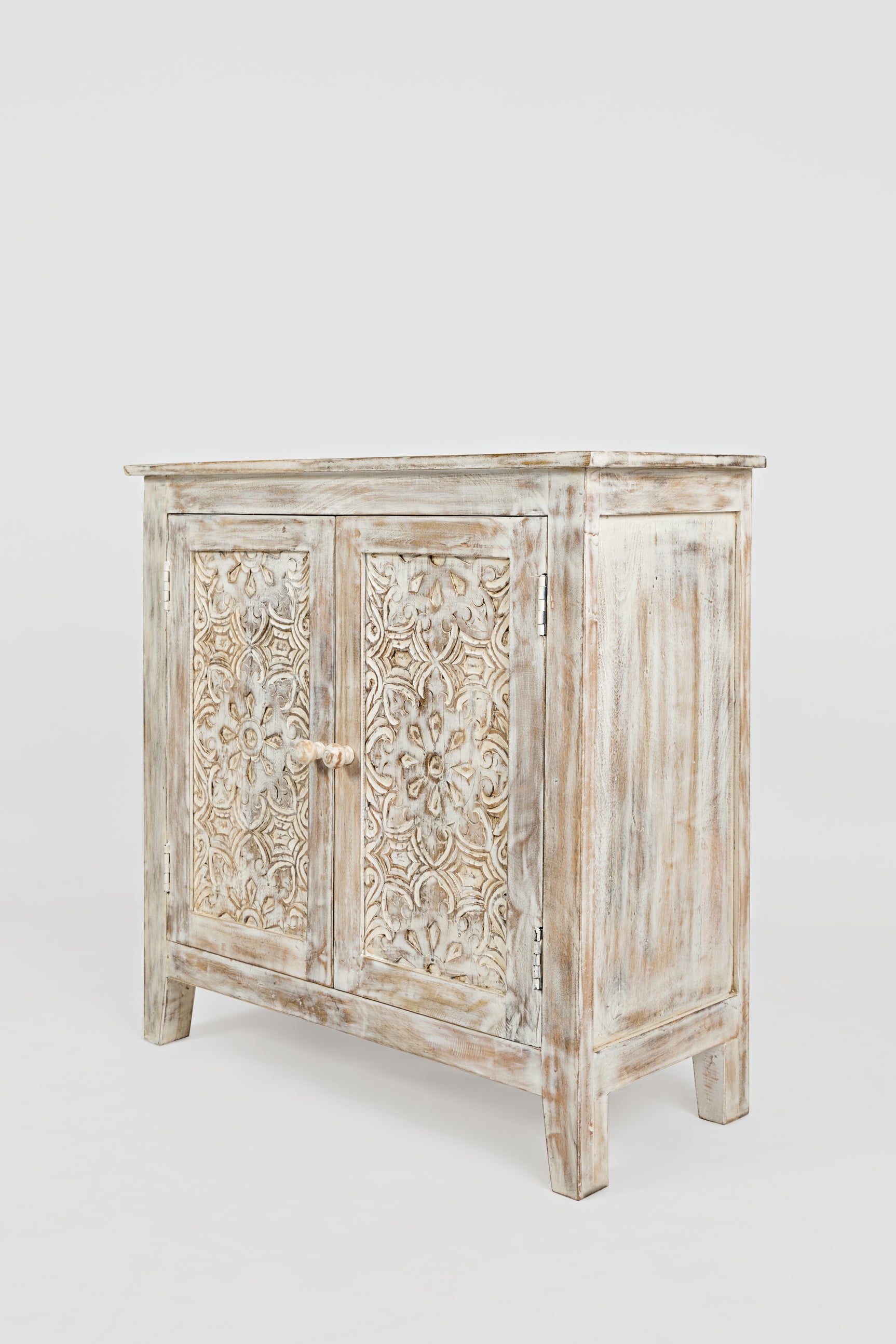 Chloe Weathered White Accent Chest - Ornate Home