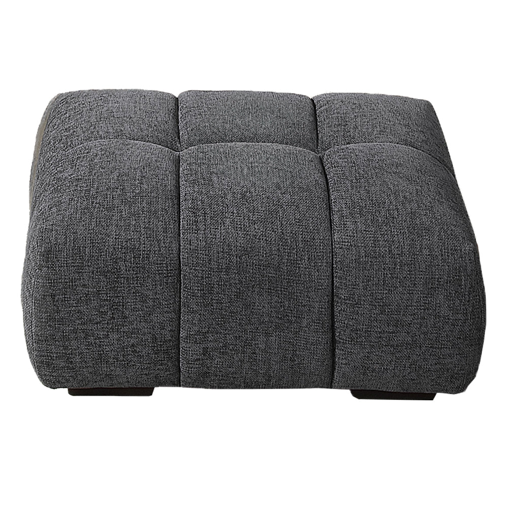 Chosen Gray Chenille Ottoman - Ornate Home