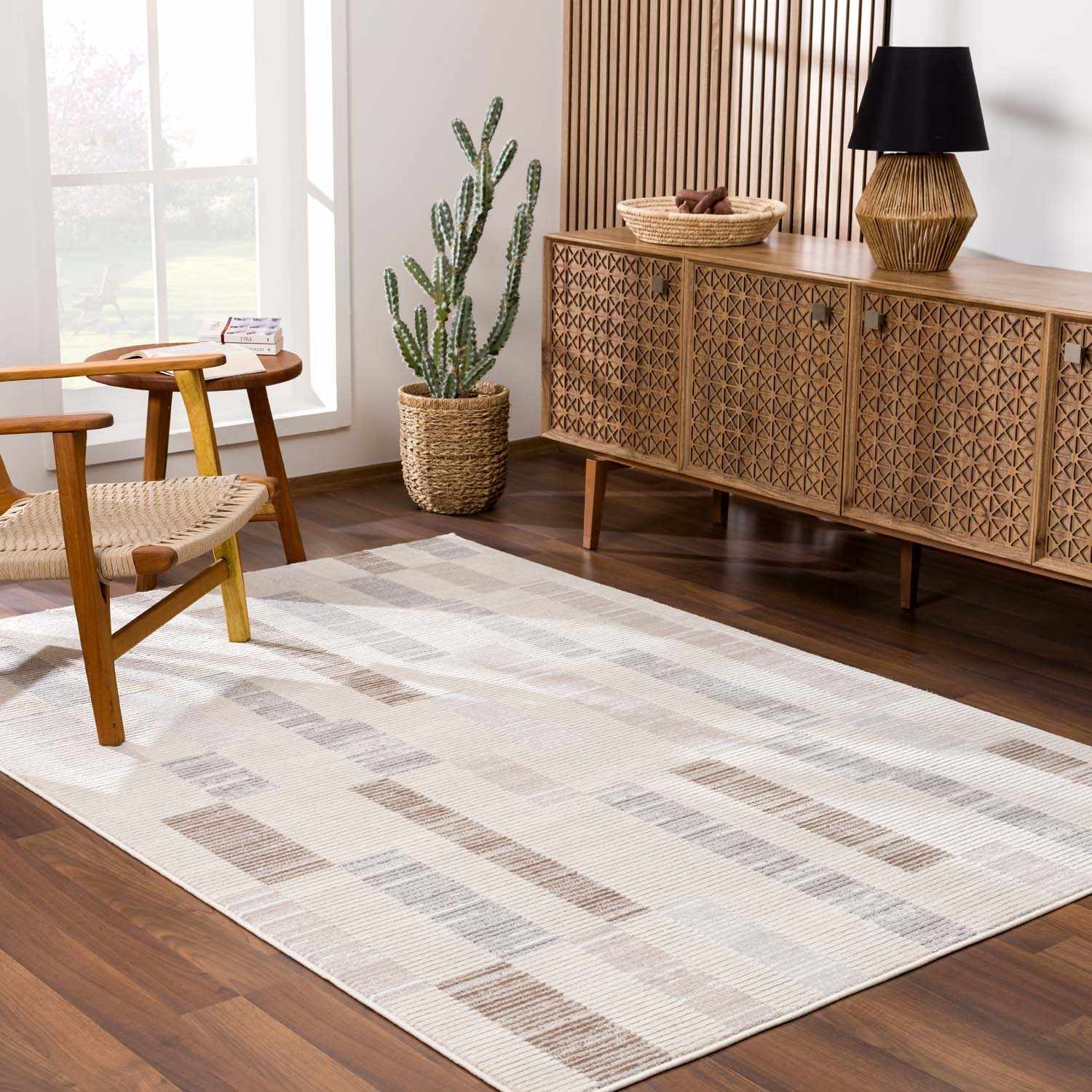Chouko Broken-Striped Area Rug - Ornate Home