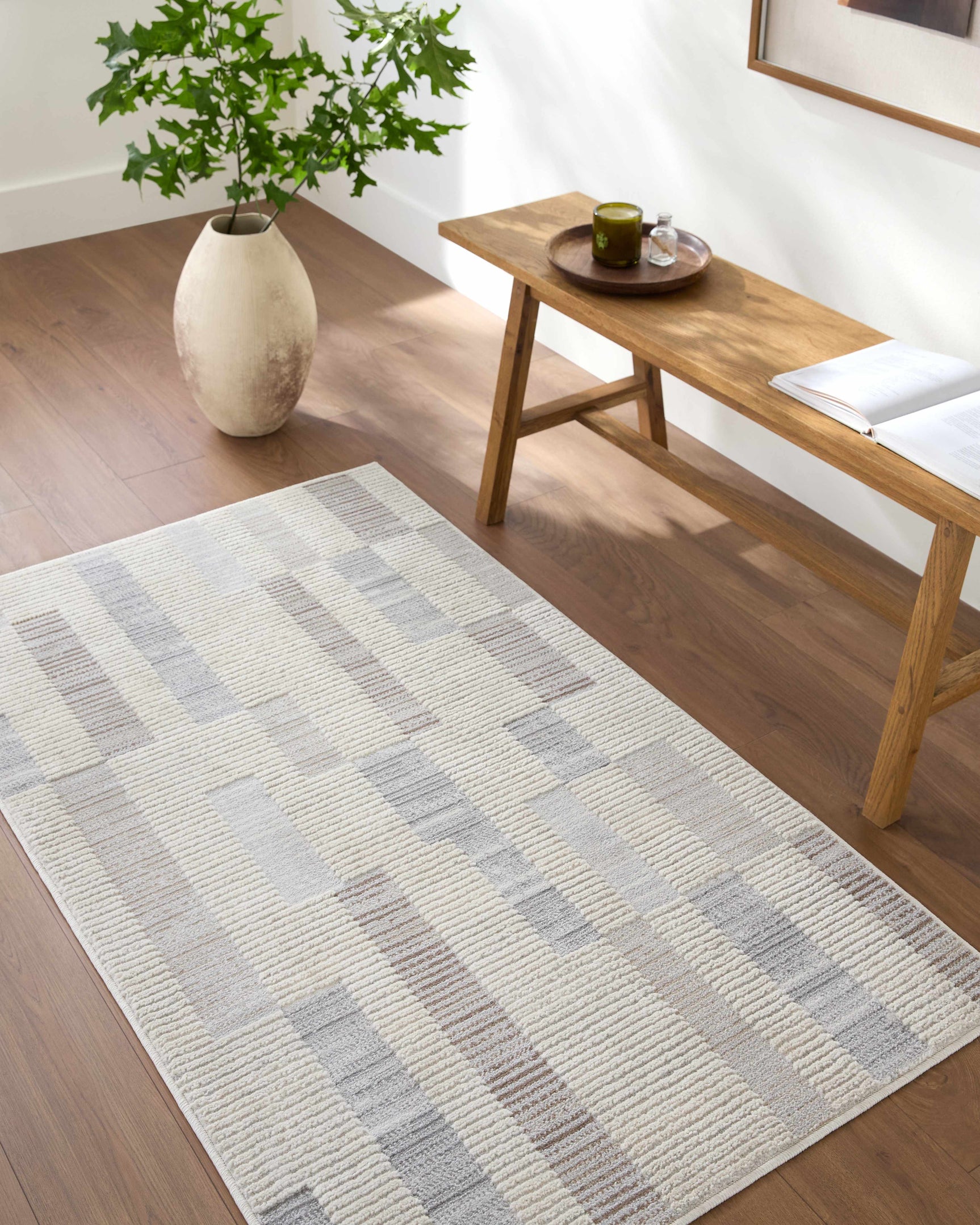 Chouko Broken-Striped Area Rug - Ornate Home