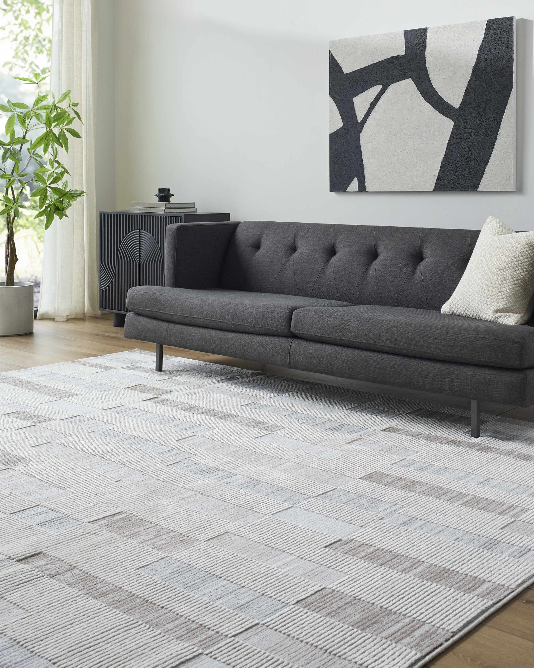 Chouko Broken-Striped Area Rug - Ornate Home