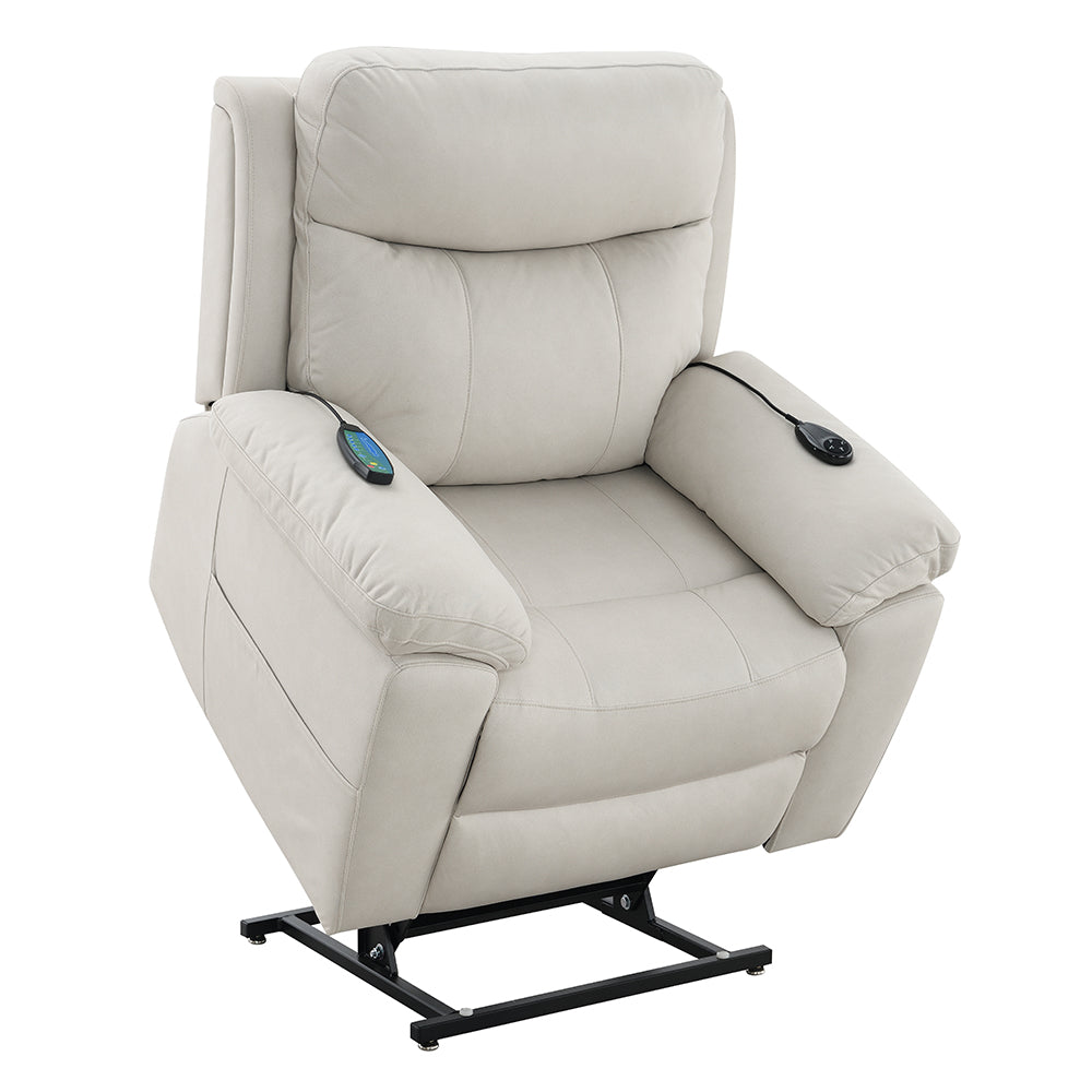 Chriki Beige Power Recliner - Ornate Home