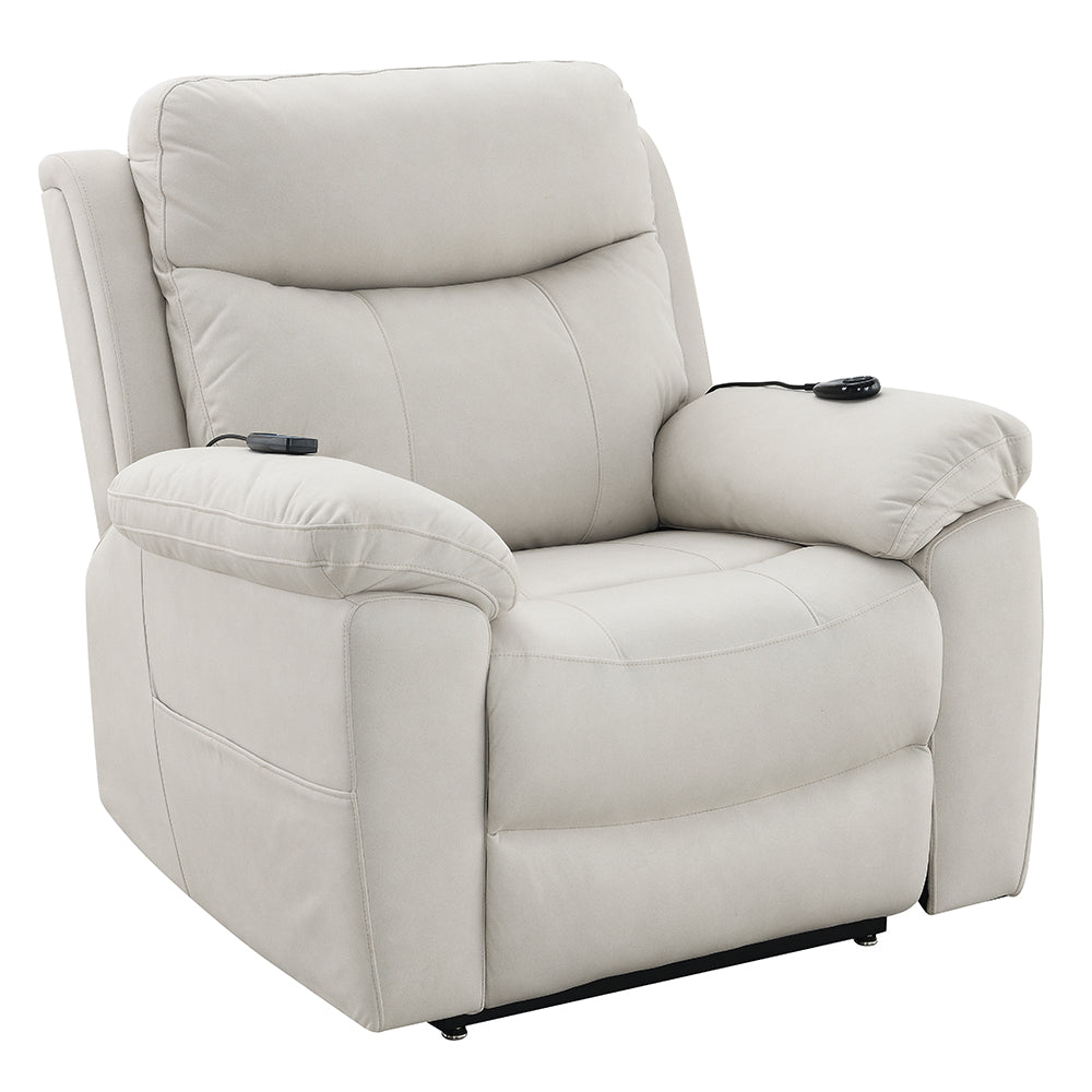 Chriki Beige Power Recliner - Ornate Home