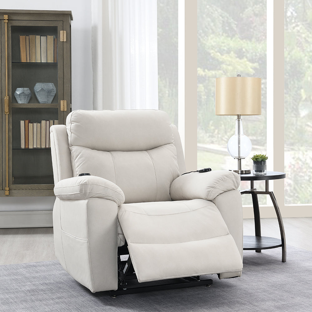 Chriki Beige Power Recliner - Ornate Home