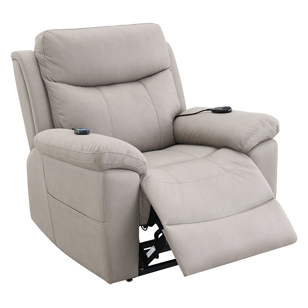 Chriki Beige Power Recliner - Ornate Home