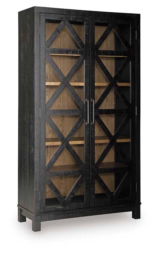 Christop Black/Brown Accent Cabinet (Online Special Price) - Ornate Home