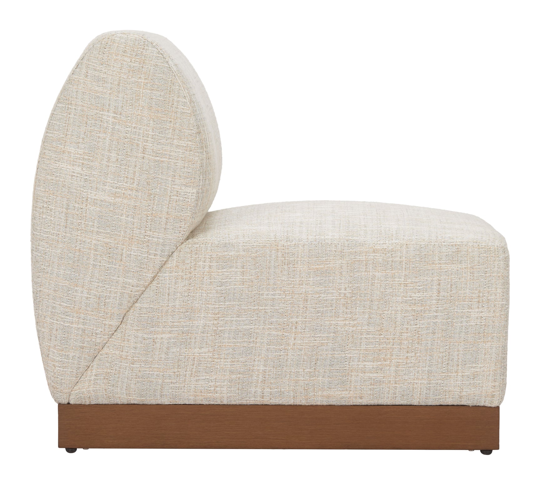 Christy Beige Armless Chair - Ornate Home