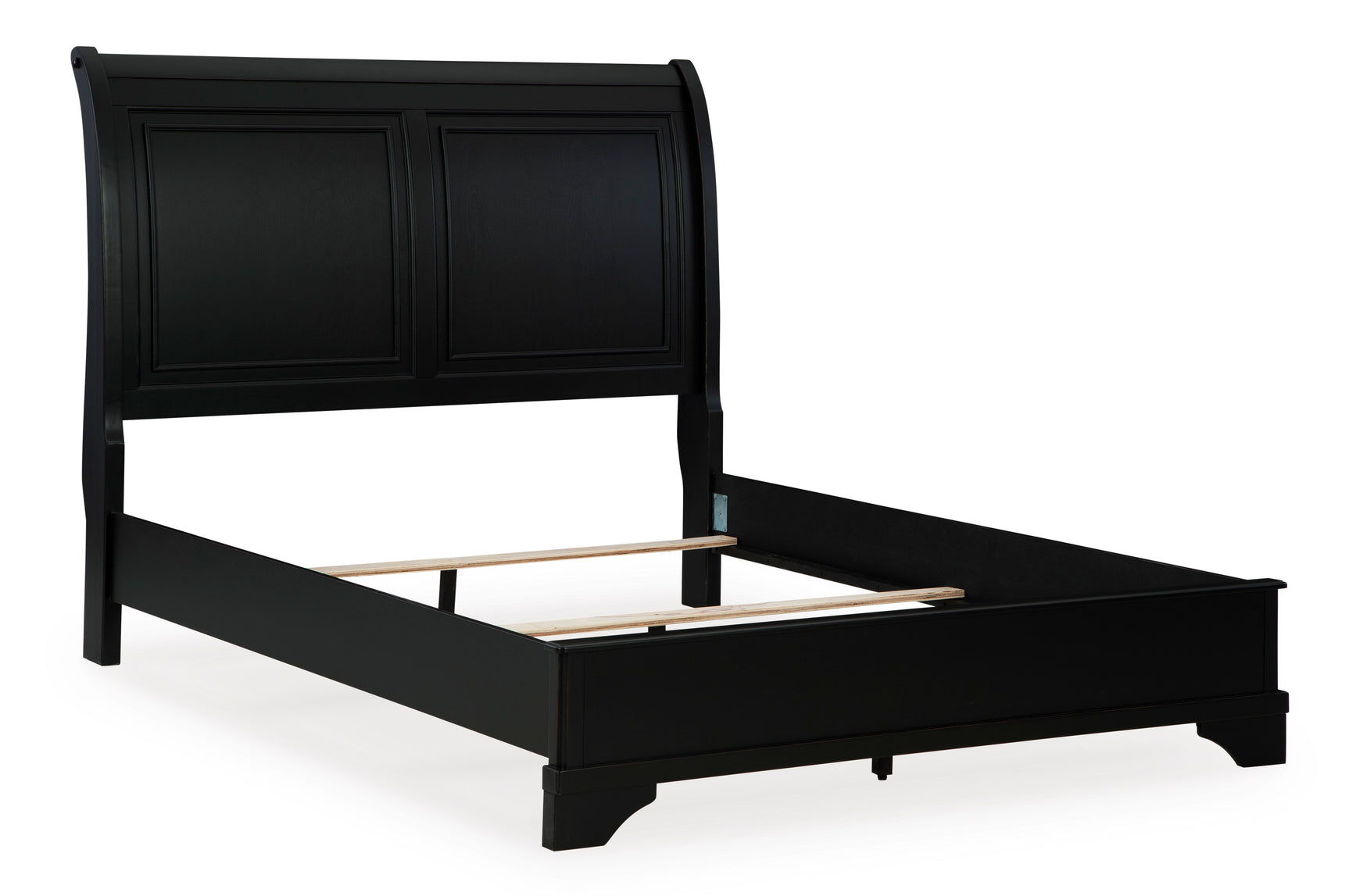 Chylanta Black Queen Sleigh Bed - Ornate Home