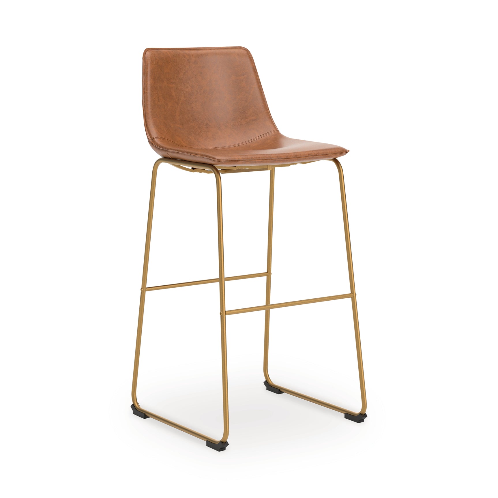 Ciabori Brown/Gold Tall UPH Barstool (Set of 2) (Online Special Price) - Ornate Home