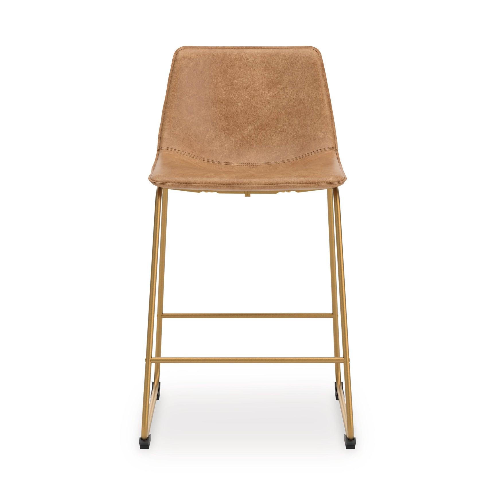 Ciabori Toast/Gold Upholstered Barstool (Set of 2) (Online Special Price) - Ornate Home
