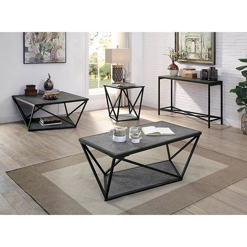 Ciana Gray/Sand Black End Table - Ornate Home