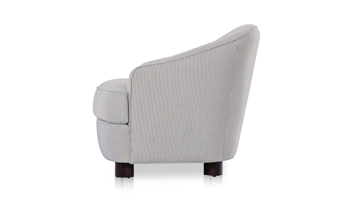 Ciara Navy Stripe Accent Chair - Ornate Home