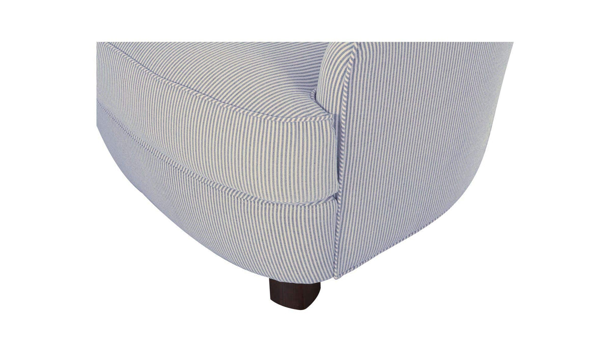 Ciara Navy Stripe Accent Chair - Ornate Home
