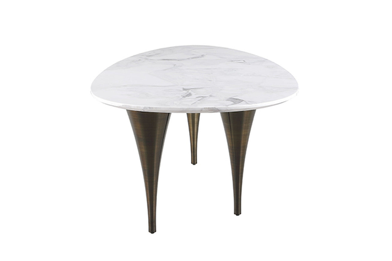 Ciaran White/Black Oval Dining Table - Ornate Home
