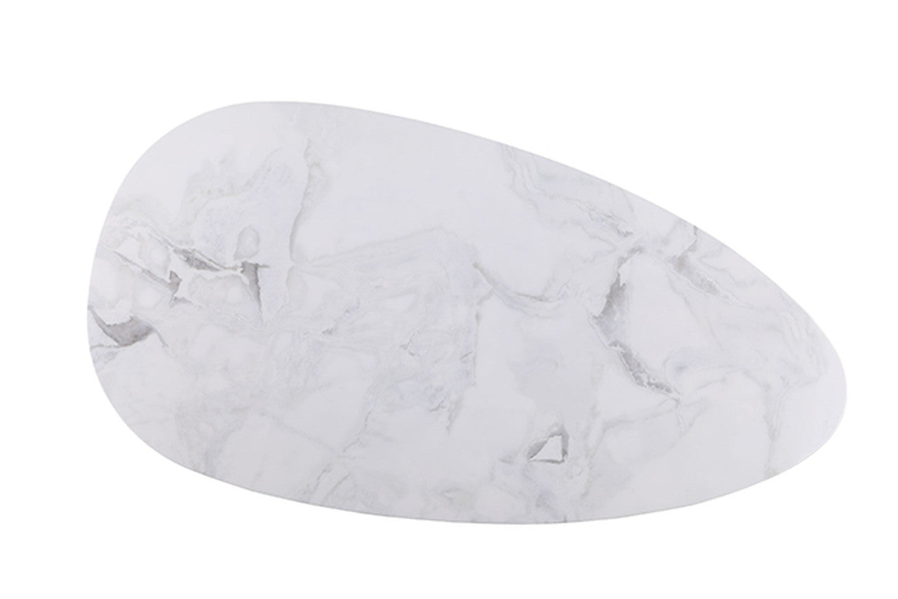 Ciaran White/Black Oval Dining Table - Ornate Home