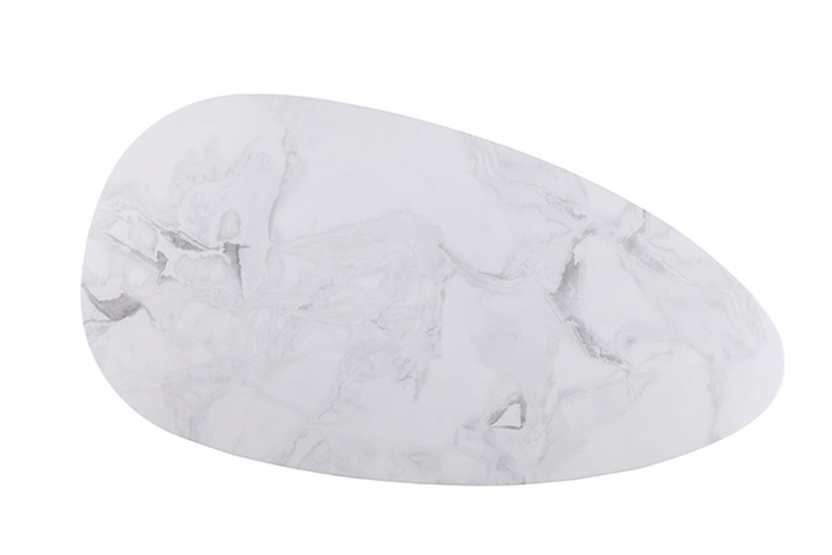 Ciaran White/Black Oval Dining Table - Ornate Home