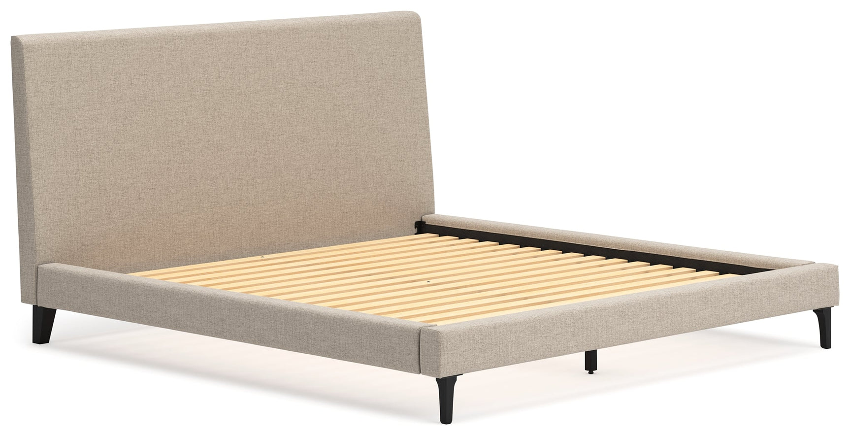 Cielden Gray King Upholstered Bed with Roll Slats (Online Special Price) - Ornate Home