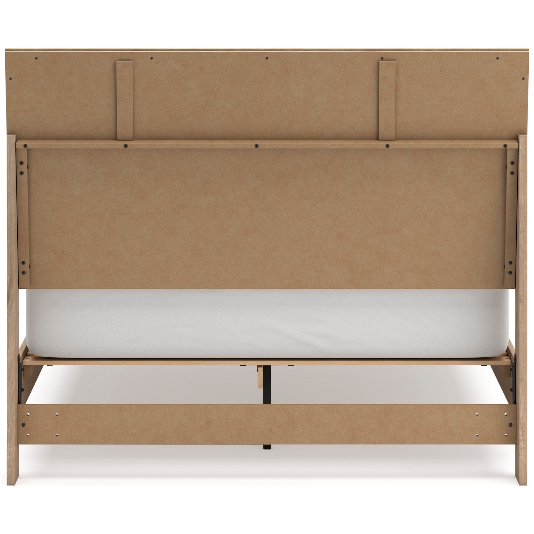 Cielden Two-Tone Queen Panel Bed with Mirrored Dresser and Nightstand - Ornate Home