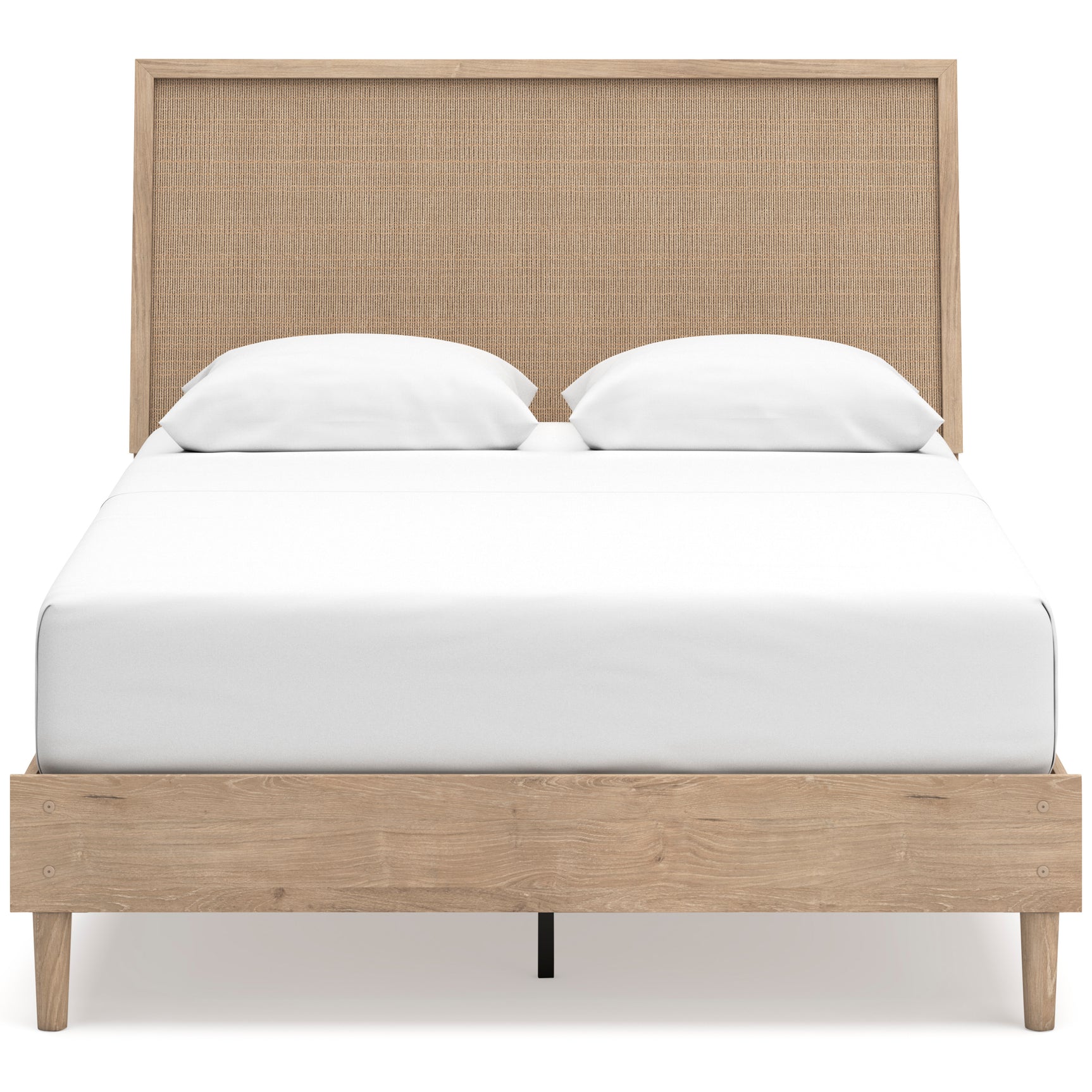 Cielden Two-Tone Queen Panel Bed with Mirrored Dresser and Nightstand - Ornate Home