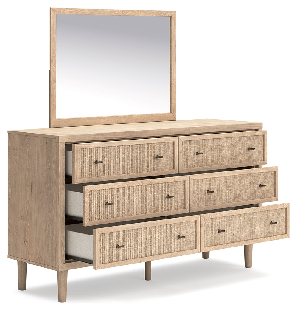 Cielden Two-tone Full Panel Headboard & Dresser & Mirror (Online Special Price) - Ornate Home