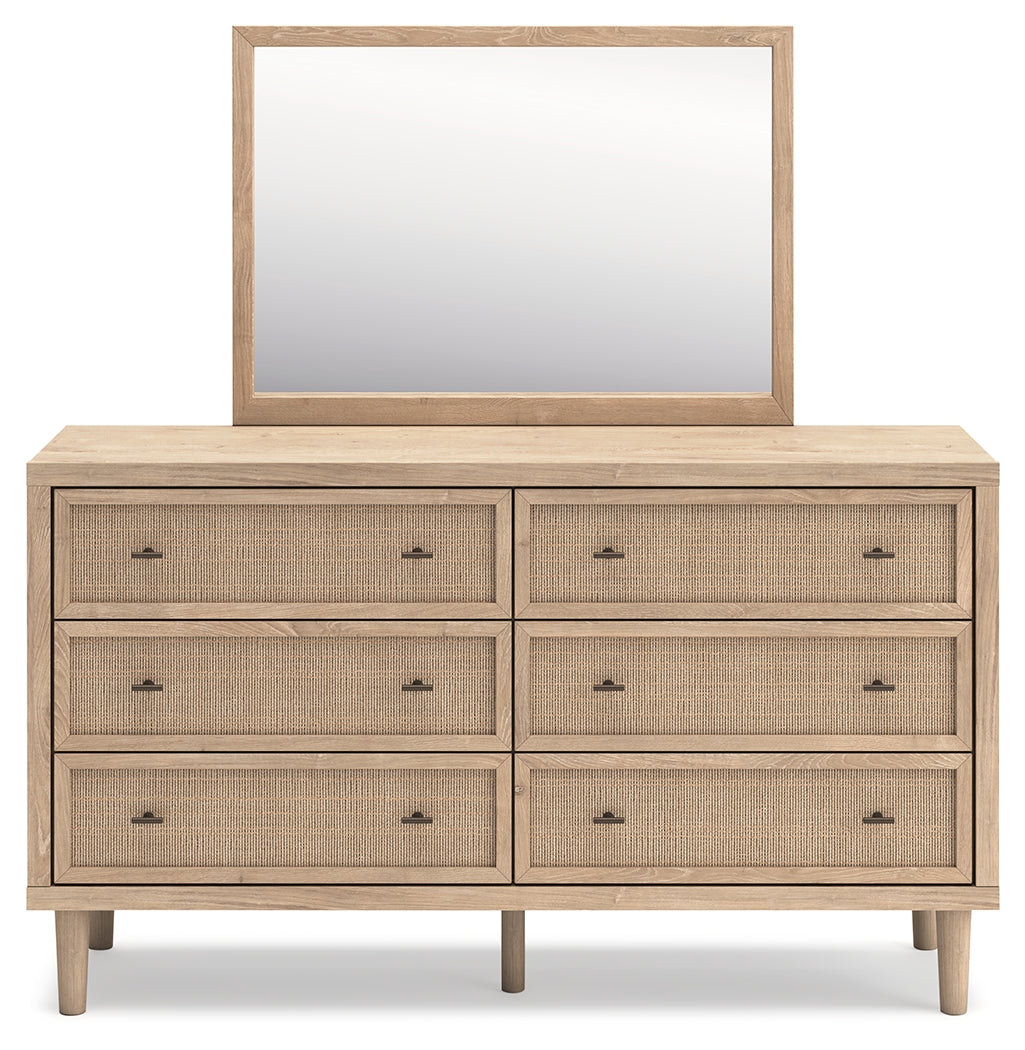 Cielden Two-tone Full Panel Headboard & Dresser & Mirror (Online Special Price) - Ornate Home