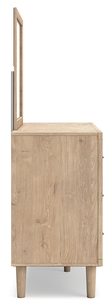 Cielden Two-tone Full Panel Headboard & Dresser & Mirror (Online Special Price) - Ornate Home