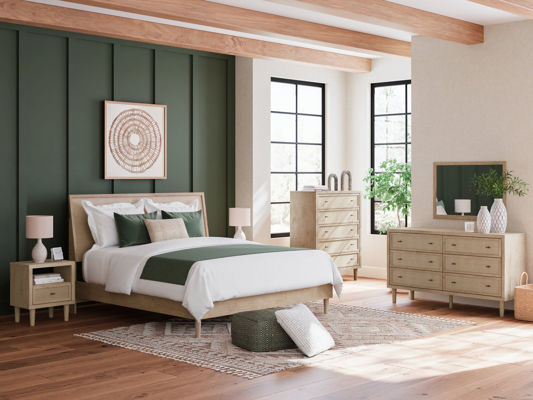 Cielden Two-tone King Panel Bed (Online Special Price) - Ornate Home