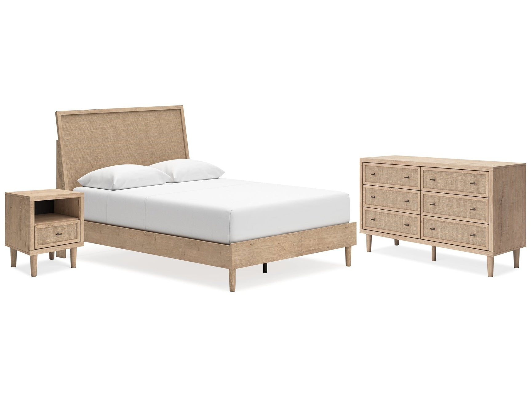 Cielden Two-tone Queen Panel Bed & Dresser & Nightstand (Online Special Price) - Ornate Home