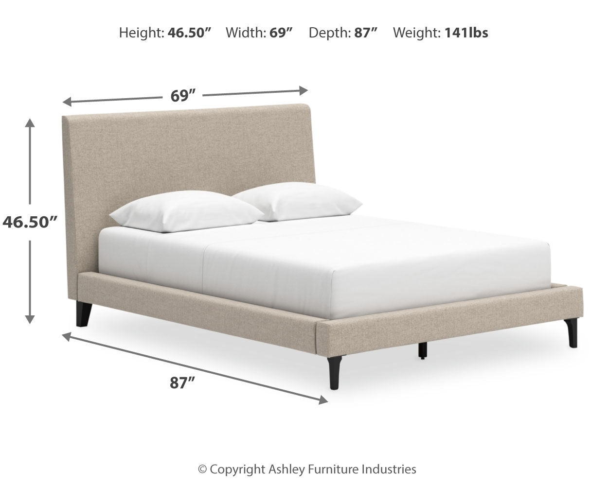 Cielden Two-tone Queen Upholstered Bedroom Set with Dresser and 2 Nightstands (Online Special Price) - Ornate Home