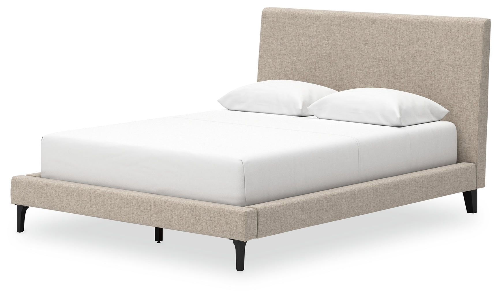 Cielden Two-tone/Soft Gray Queen Upholstered Bed, Dresser and Mirror (Online Special Price) - Ornate Home