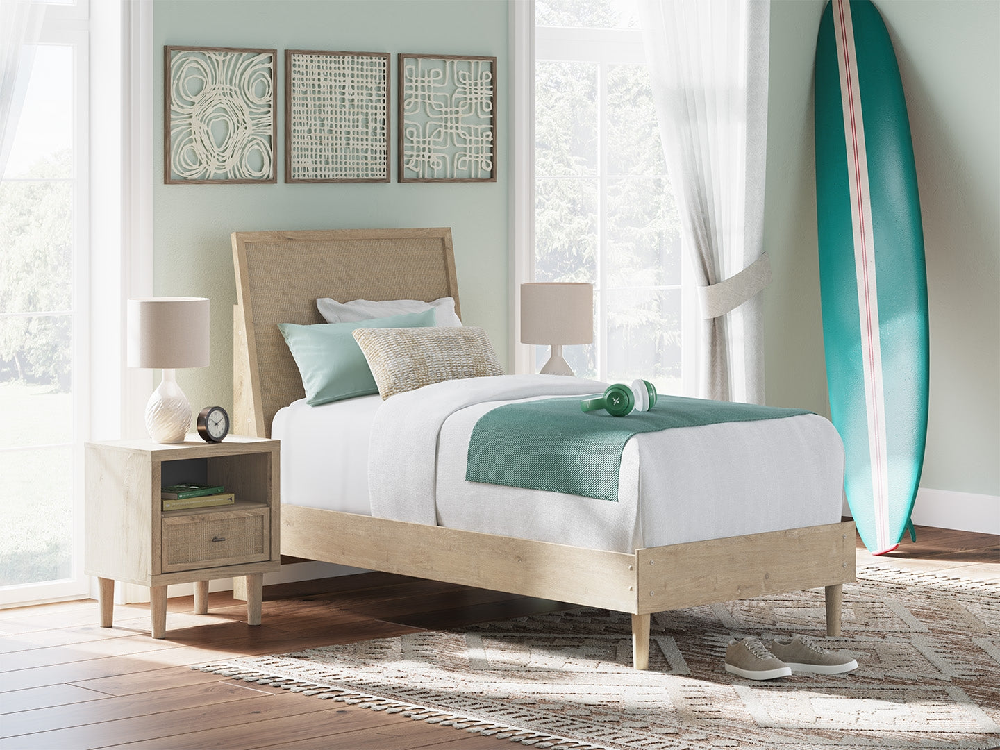 Cielden Two-tone Twin Panel Bed (Online Special Price) - Ornate Home