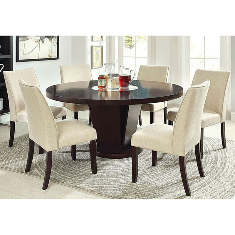 Cimma Espresso Round Dining Table - Ornate Home